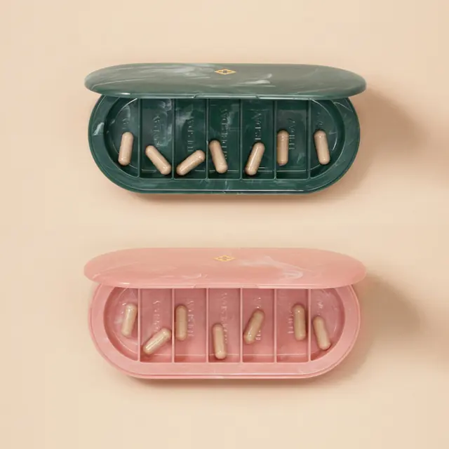 AM PM · Compacts in Forest & Peony Marble
