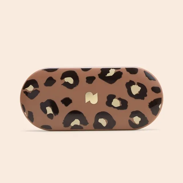 7-Day Pill Compact in Leopard, open